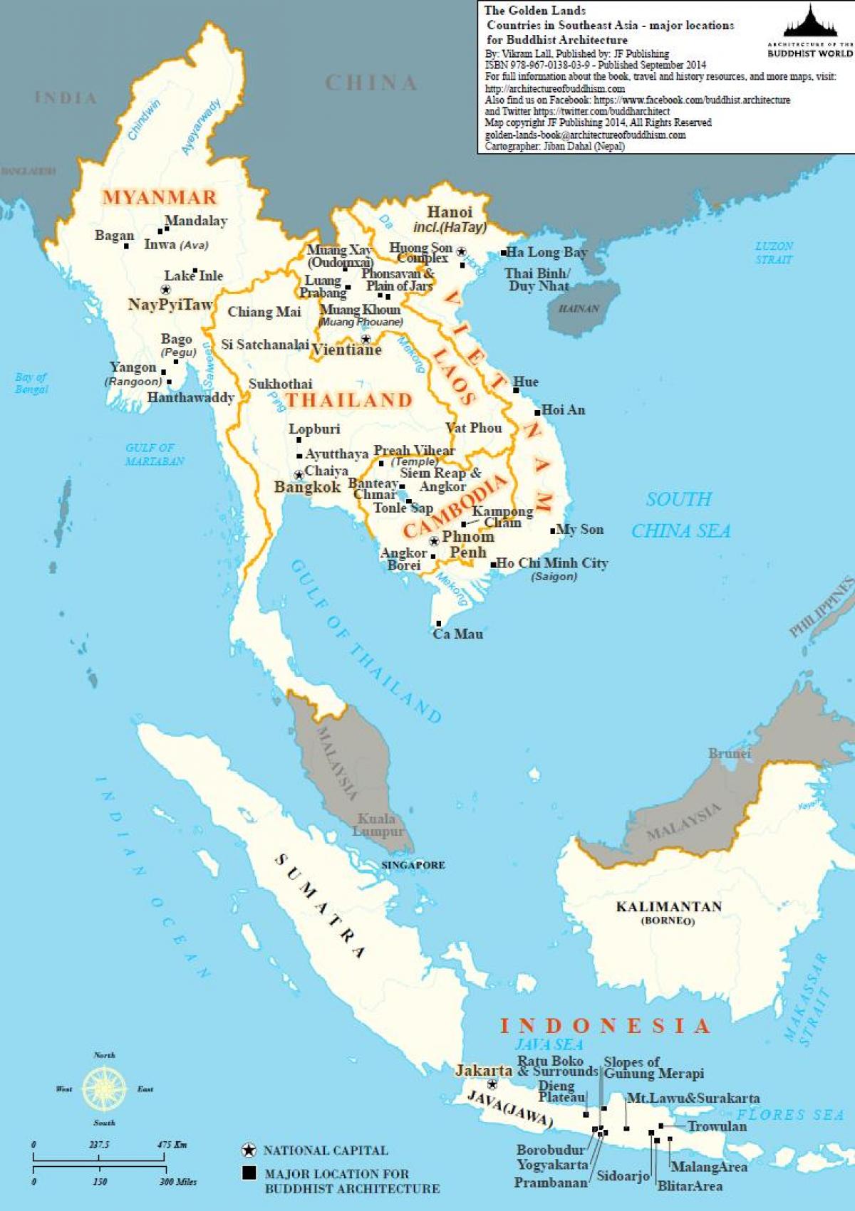 Mapa Myanmar asiako hego-ekialdean