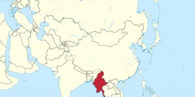 Munduko mapa Birmanian, Myanmar