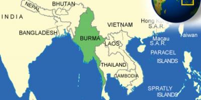 Birmanian edo Myanmar mapa