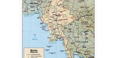 Mapa Myanmar dituzten hiriak