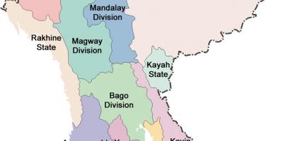 Myanmar mapa eta estatu