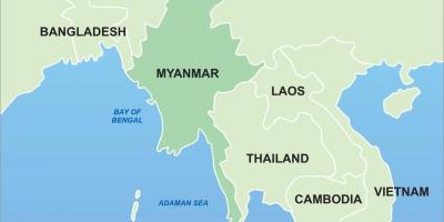 Myanmar on asia mapa